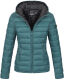 Marikoo Lucy ladies quilted jacket with hood - Ocean-Green-Gr.XXL