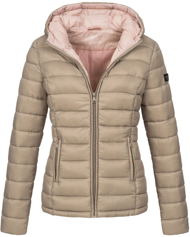 Marikoo Lucy Damen gesteppte Übergangsjacke Taupe