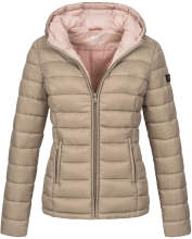 Marikoo Lucy ladies quilted jacket with hood - Taupe-Gr.S