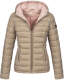 Marikoo Lucy ladies quilted jacket with hood - Taupe-Gr.M
