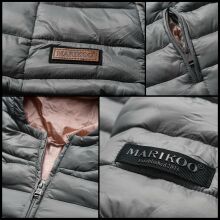Marikoo Lucy Damen gesteppte &Uuml;bergangsjacke Taupe Gr&ouml;&szlig;e L - Gr. 40