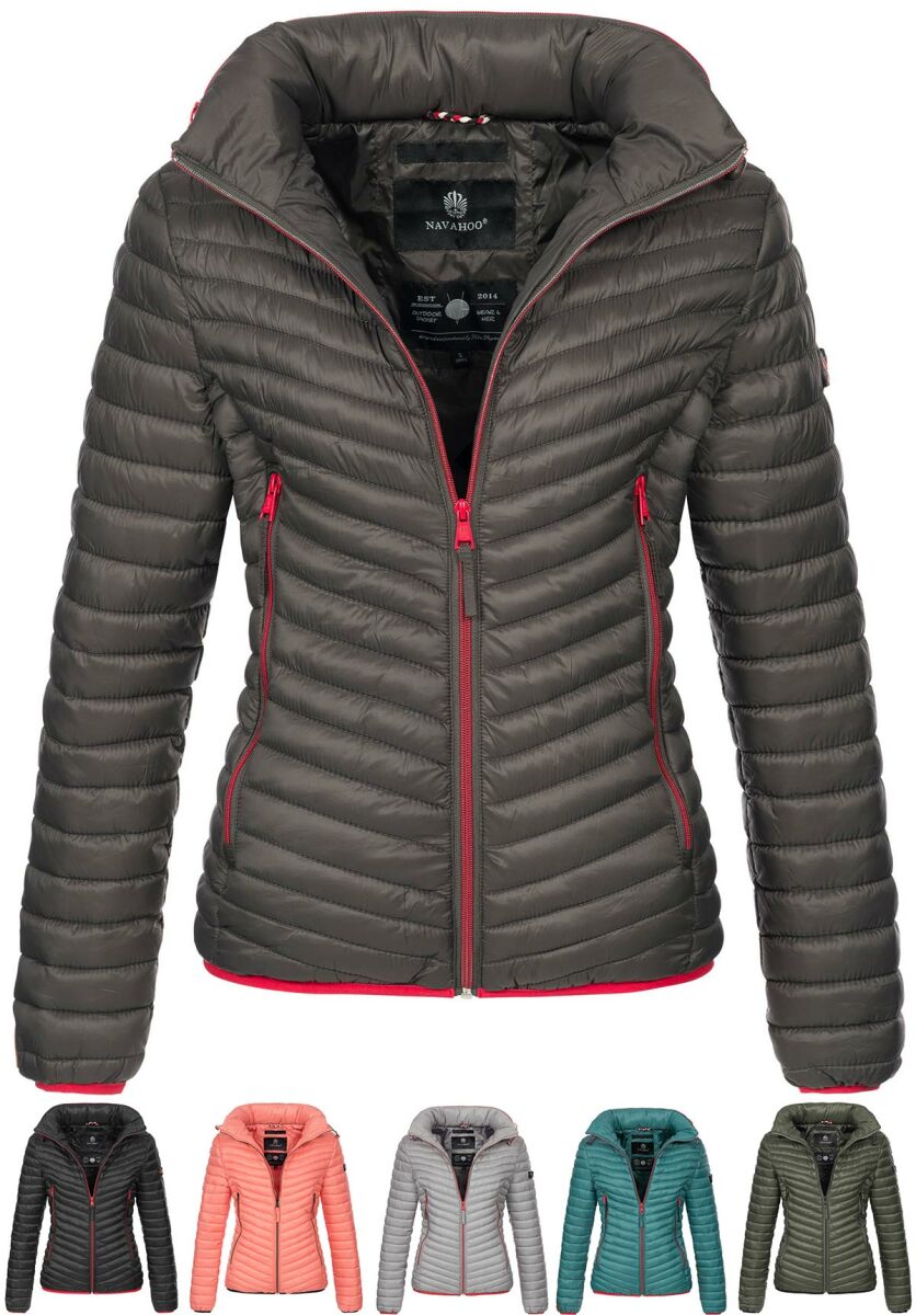 steppjacke damen jacke grau Ã¼bergang Leichte Steppjacke Damen Ã¼bergang ModAS Damen Steppjacke Mit
