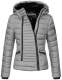 Navahoo Tabea ladies quilted jacket with teddy fur - Gray-Gr.S