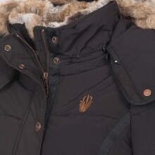 Marikoo Nekoo ladies winterjacket lined with faux fur - Black-Gr.XL