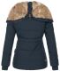 Marikoo Nekoo warm gefütterte Damen Winterjacke mit Kunstfell Navy Größe XS - Gr. 34