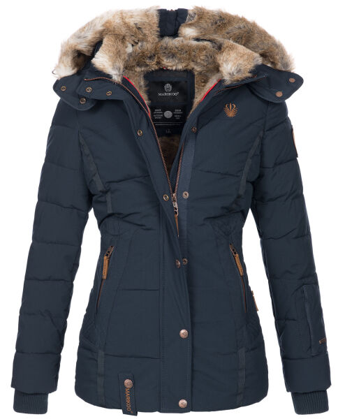 Marikoo Nekoo ladies winterjacket lined with faux fur - Navy-Gr.S