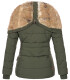 Marikoo Nekoo ladies winterjacket lined with faux fur - Olive-Gr.XXL
