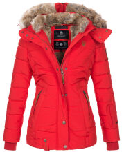 Marikoo Nekoo ladies winterjacket lined with faux fur - Red-Gr.XS