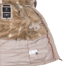 Marikoo Nekoo ladies winterjacket lined with faux fur - Taupe-Gr.XS