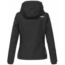 Marikoo Erdbeere Damen Übergangsjacke leicht gefüttert mit Kapuze Schwarz Größe XS - Gr. 34