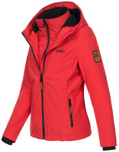 Marikoo Erdbeere Damen Übergangsjacke leicht gefüttert mit Kapuze Rot Größe XXL - Gr. 44