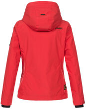 Marikoo Erdbeere Damen Übergangsjacke leicht gefüttert mit Kapuze Rot Größe XXL - Gr. 44