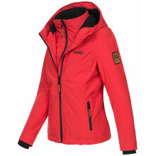 Marikoo Erdbeere Damen Übergangsjacke leicht gefüttert mit Kapuze Rot Größe XXL - Gr. 44