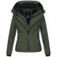Marikoo Erdbeere Damen Übergangsjacke leicht gefüttert mit Kapuze Olive Größe XS - Gr. 34