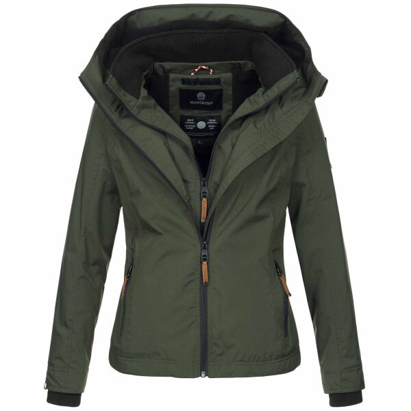Marikoo Erdbeere Damen Übergangsjacke leicht gefüttert mit Kapuze Olive Größe XL - Gr. 42