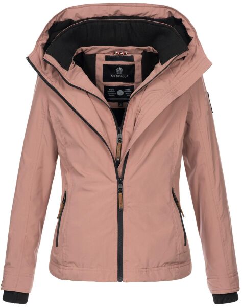 Marikoo Erdbeere Damen Übergangsjacke leicht gefüttert mit Kapuze Terrakotta Größe M - Gr. 38
