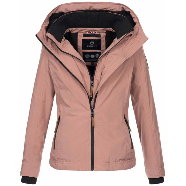 Marikoo Erdbeere Damen Übergangsjacke leicht gefüttert mit Kapuze Terrakotta Größe L - Gr. 40