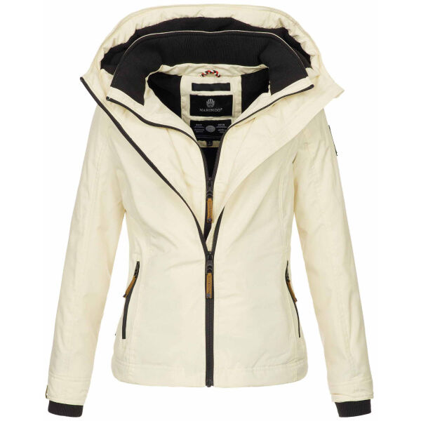 Marikoo Erdbeere Damen Übergangsjacke leicht gefüttert mit Kapuze Beige Größe XS - Gr. 34