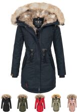 Navahoo Bombii Damen Winterjacke lang mit Kunstfell