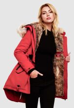 Navahoo Bombii Damen Winterjacke lang mit Kunstfell