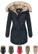 Navahoo Bombii ladies winter jacket long with faux fur