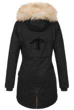 Navahoo Bombii ladies winter jacket long with faux fur - Black-Gr.L