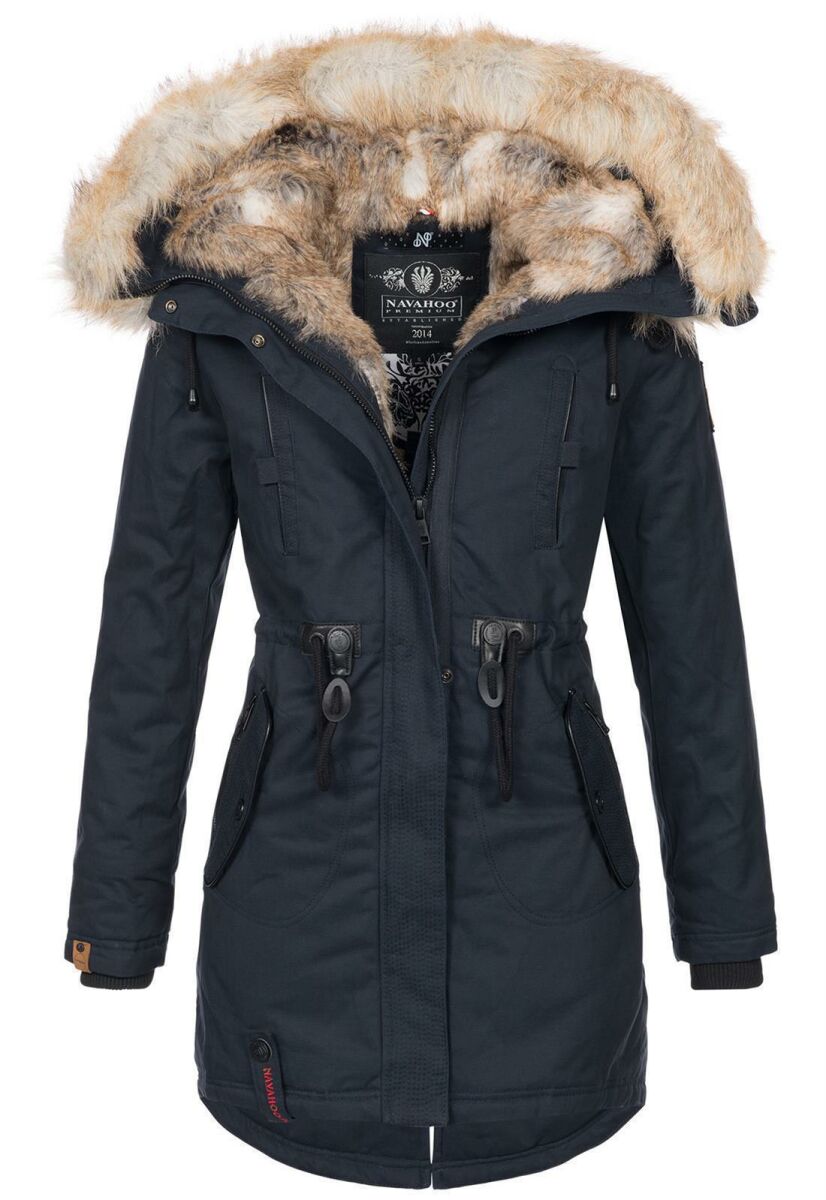 Navahoo Damen Winterjacke Gesteppt - Abnehmbare Kapuze & 5 Taschen In 11 Farben
