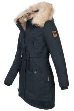 Navahoo Bombii ladies winter jacket long with faux fur - Navy-Gr.L
