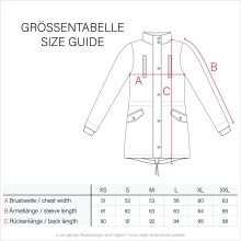 Navahoo Bombii Damen Winterjacke lang mit Kunstfell Olive Größe XS - Gr. 34