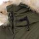 Navahoo Bombii ladies winter jacket long with faux fur - Olive-Gr.S