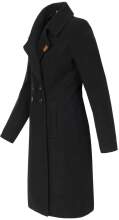 Navahoo Wooly Damen Trenchcoat Winter Mantel Schwarz Größe XS - Gr. 34