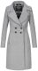 Navahoo Wooly Damen Trenchcoat Winter Mantel Hellgrau Größe XL - Gr. 42