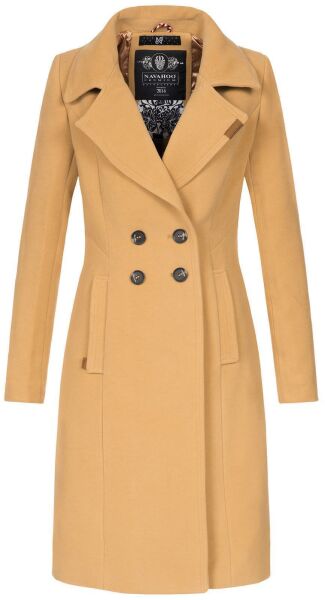Navahoo Wooly Damen Trenchcoat Winter Mantel Camel Größe XL - Gr. 42