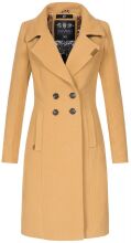 Navahoo Wooly Damen Trenchcoat Winter Mantel Camel Größe XL - Gr. 42
