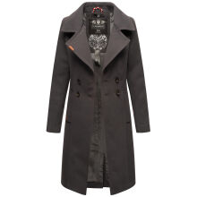Navahoo Wooly Damen Trenchcoat Winter Mantel Anthrazit Gr&ouml;&szlig;e XS - Gr. 34