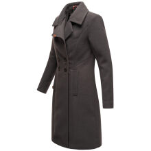 Navahoo Wooly Damen Trenchcoat Winter Mantel Anthrazit Gr&ouml;&szlig;e XS - Gr. 34