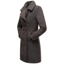 Navahoo Wooly Damen Trenchcoat Winter Mantel Anthrazit Gr&ouml;&szlig;e XS - Gr. 34