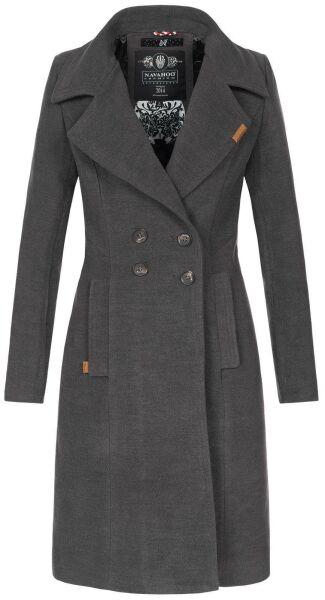 Navahoo Wooly Ladies Coat B661 Anthrazit Größe S - Gr. 36