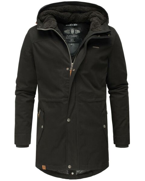 Navahoo Manakaa Herren Parka Winterjacke Schwarz Größe S - Gr. S