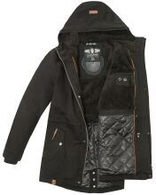 Navahoo Manakaa Herren Parka Winterjacke Schwarz Größe S - Gr. S
