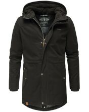 Navahoo Manakaa Herren Parka Winterjacke Schwarz...