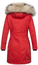 Navahoo Daylight ladies parka winter jacket with fur collar - Red-Gr.XS