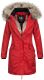 Navahoo Daylight ladies parka winter jacket with fur collar - Red-Gr.XS