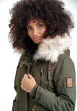 Navahoo Kin-Joo Damen Parka Winterjacke Mit Kapuze