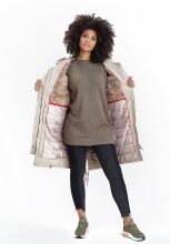 Navahoo Kin-Joo Damen Parka Winterjacke Mit Kapuze