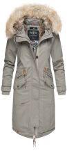 Navahoo Kin-Joo Damen Parka Winterjacke Mit Kapuze Grau...