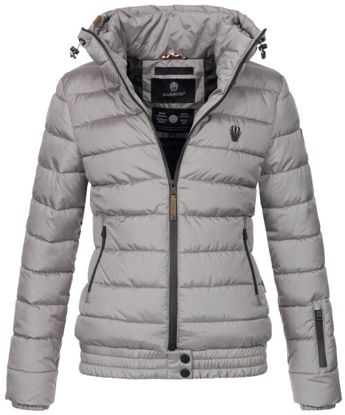 Marikoo Poison Damen Steppjacke Stehkragen Grau-Gr.XS