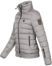 Marikoo Poison Damen Steppjacke Stehkragen Grau-Gr.XS