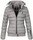 Marikoo Poison Damen Steppjacke Stehkragen Grau-Gr.XS