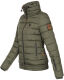 Marikoo Poison Damen Steppjacke Stehkragen Forest-Green-Gr.XS